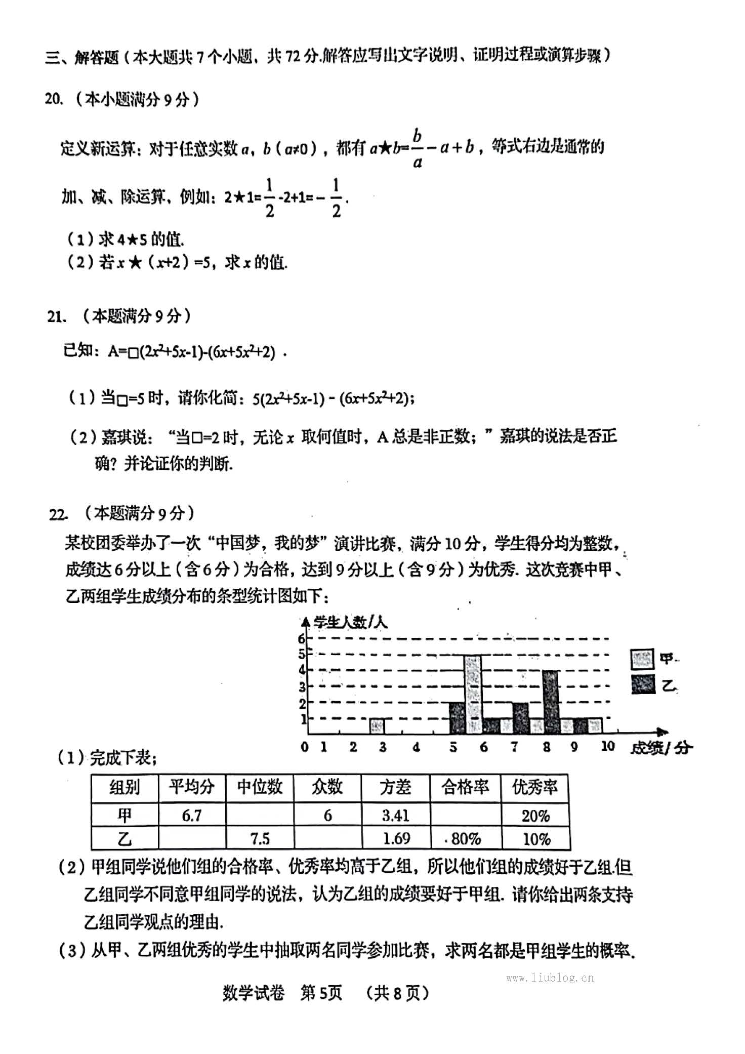2024年05月份河北省秦皇岛市海港区初中毕业生升学文化课模拟考试数学试卷及答案！